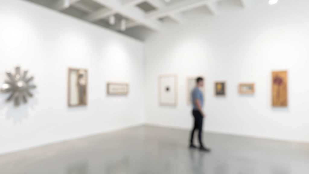 Contemporary sculpture installation featuring geometric metal forms displayed in minimalist white gallery space with natural lighting