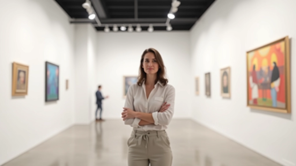 Modern gallery interior showing rotating seasonal exhibition installation with varied artwork displays