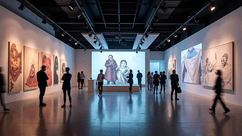 Mixed media contemporary art installation